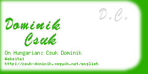 dominik csuk business card